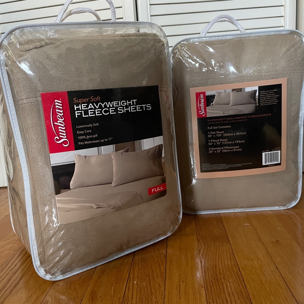 Brand New Sunbeam Fleece Bed Sheet Sets